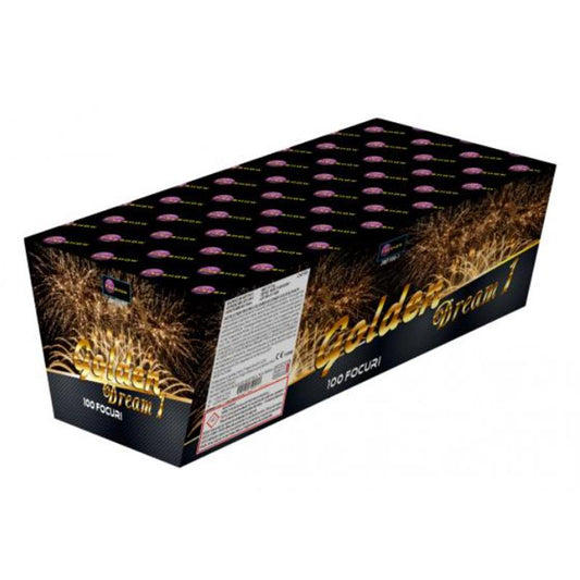 Baterie de artificii Golden Dream 1, calibru 20, 100 focuri